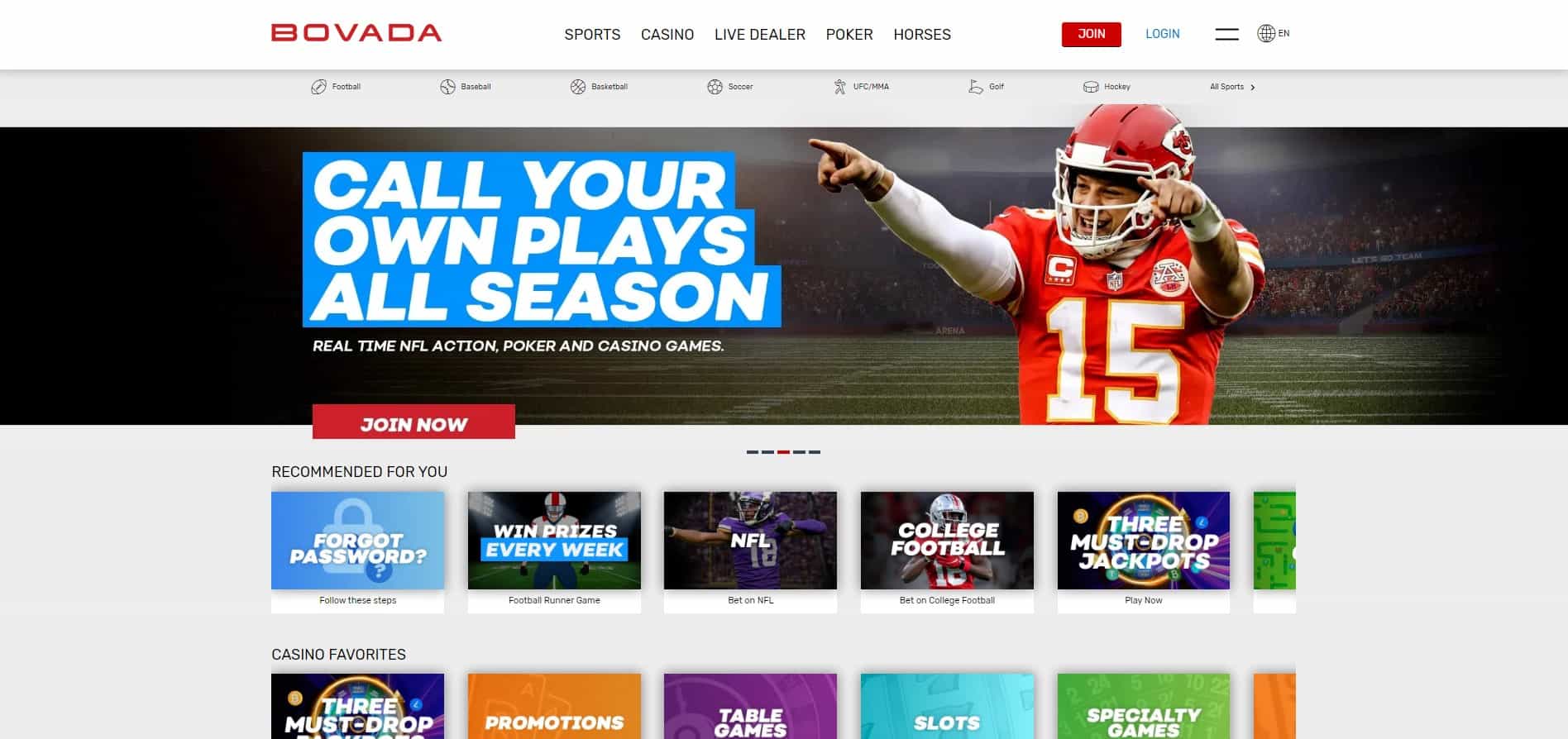 Bovada Homepage Illinois sportsbooks
