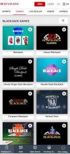 Bovada real money Blackjack app