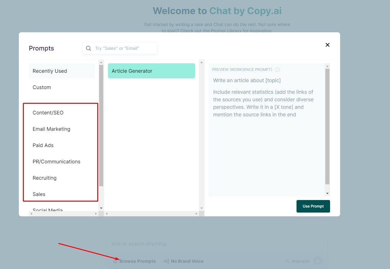 CopyAI Step 2