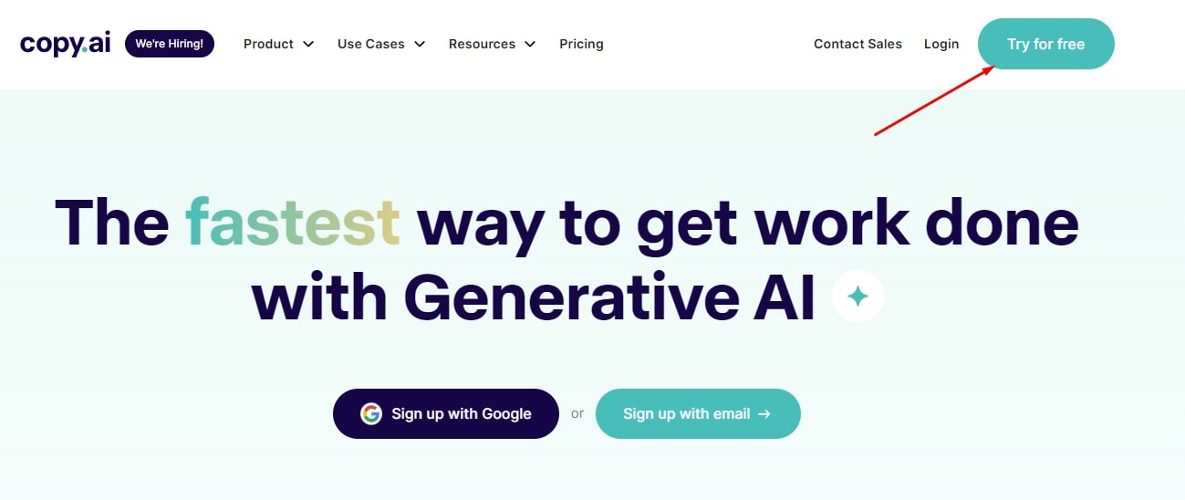CopyAI Get Started