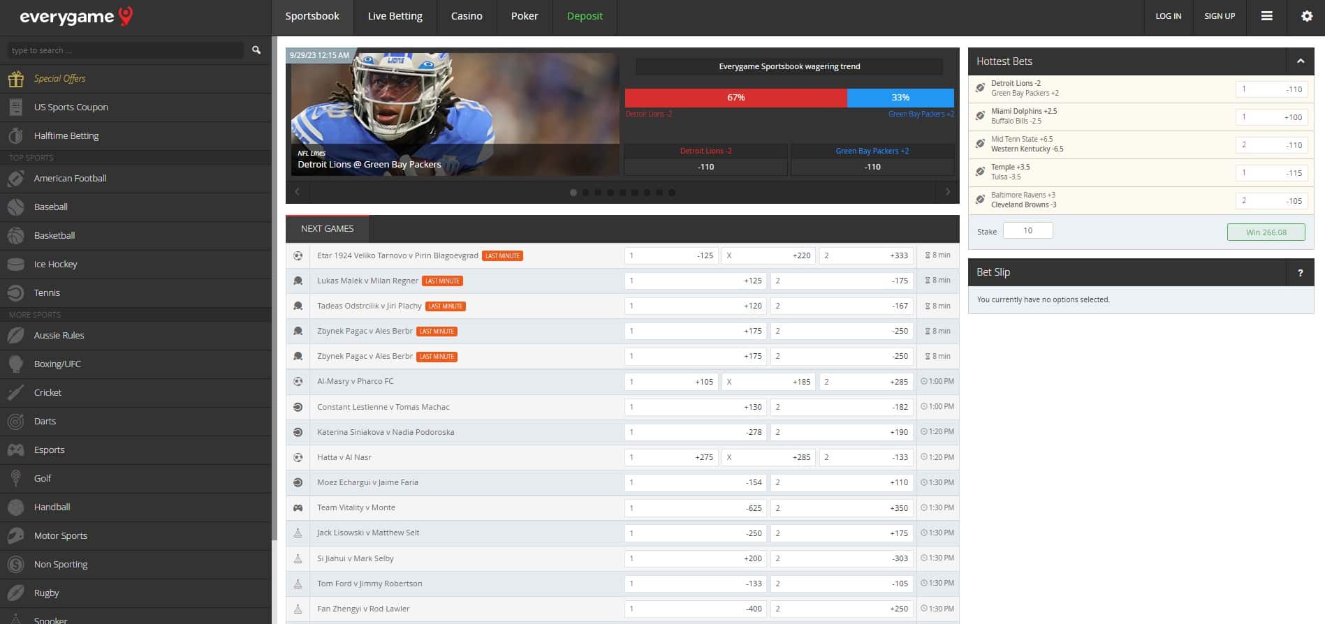 Everygame Homepage indiana sportsbooks