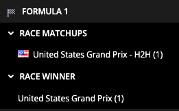 F1 betting betonline