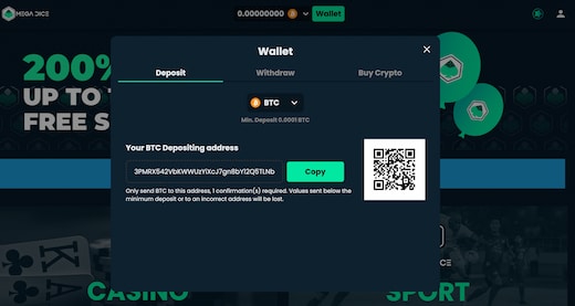 Gör Insättning på Bitcoin Casino