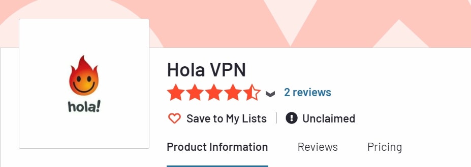 Hola G2 rating