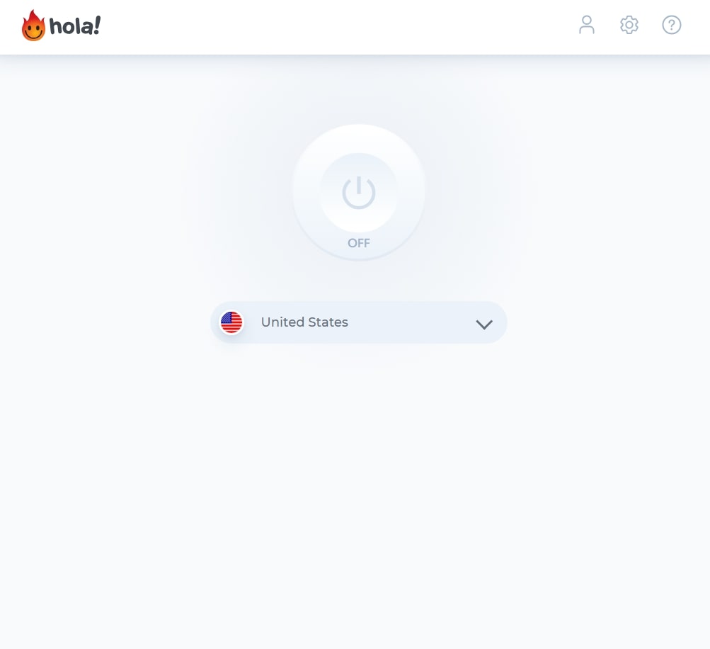 Hola app homepage