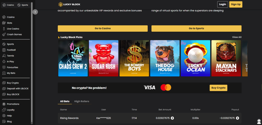 Lucky Block BCH Casino