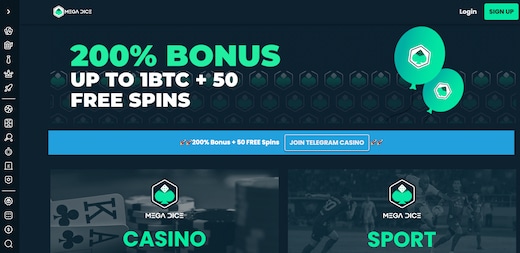 Mega Dice Bitcoin casino