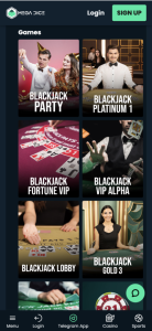 Mega Dice blackjack variety