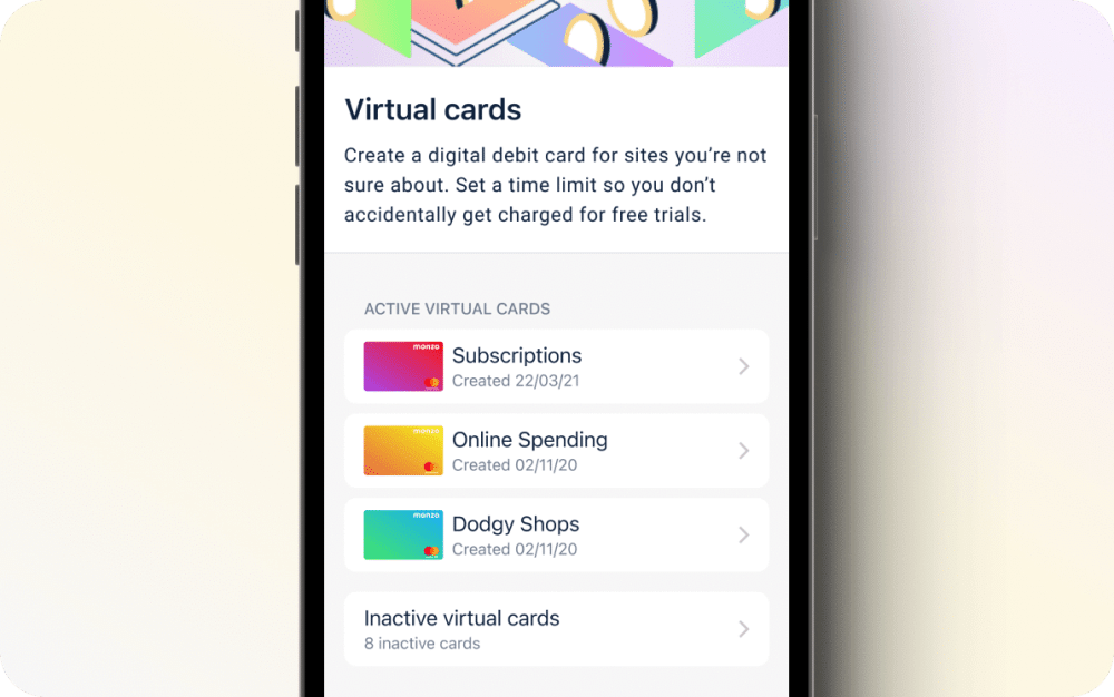 Monzo Virtual Card