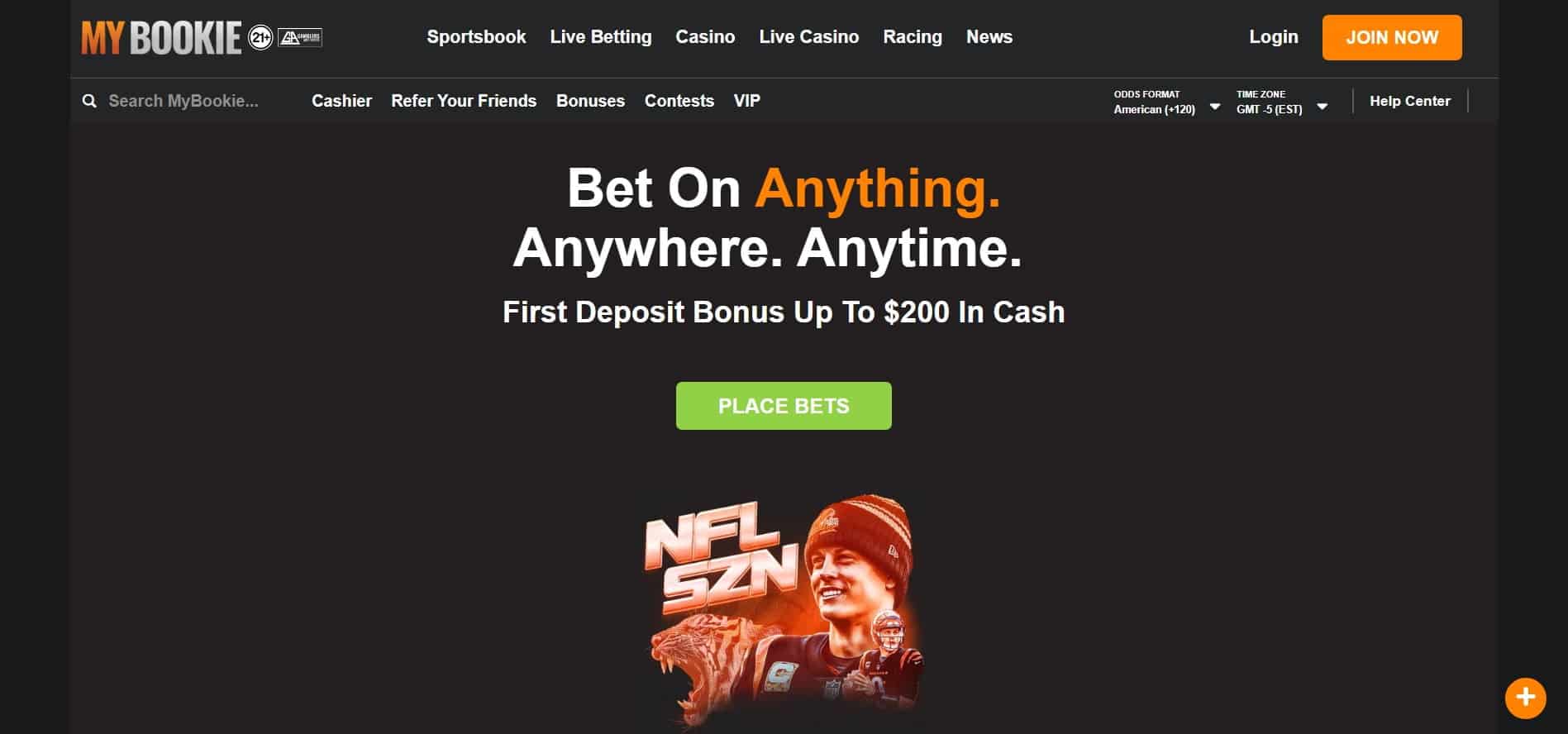 MyBookie Homepage