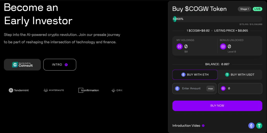 Cogwise presale 