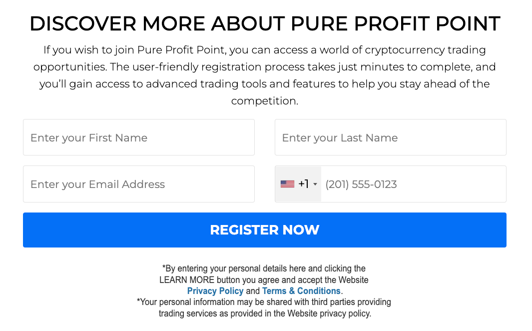 Pure Profit Point Registration