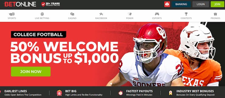 BetOnline sign-up page