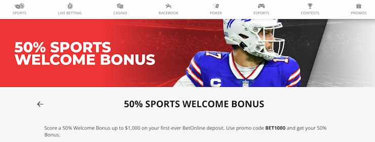 BetOnline sports bonus