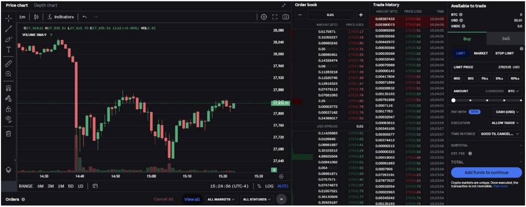 coinbase allow taker setting