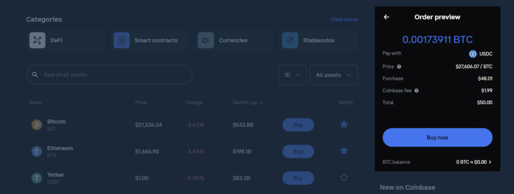 coinbase web app fees