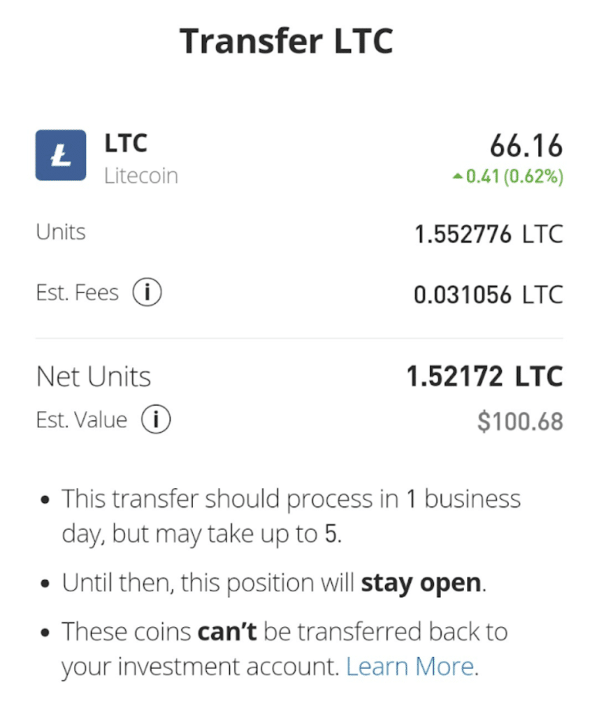 etoro vs coinbase - etoro money app transfer LTC