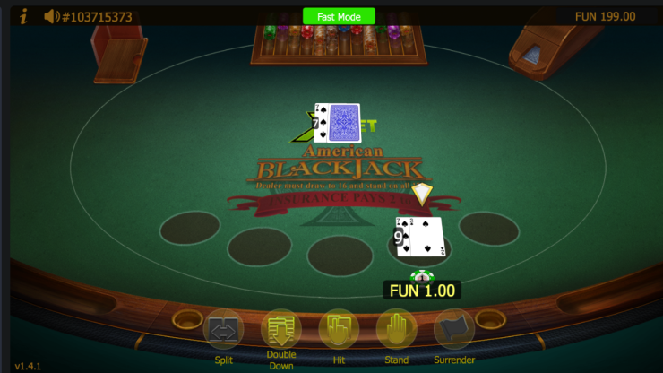 American blackjack game.