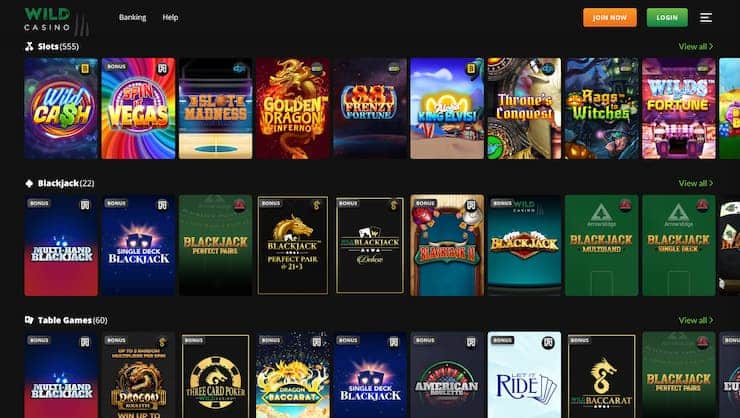 Wild Casino Instant Play Casino