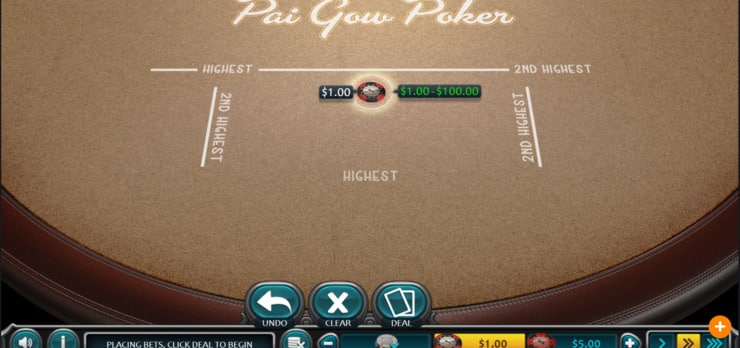 Placing a bet.