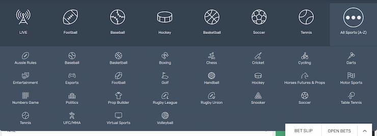 Bovada Sports markets