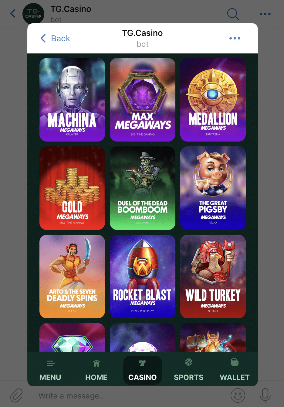Mega Dice Telegram casino review 
