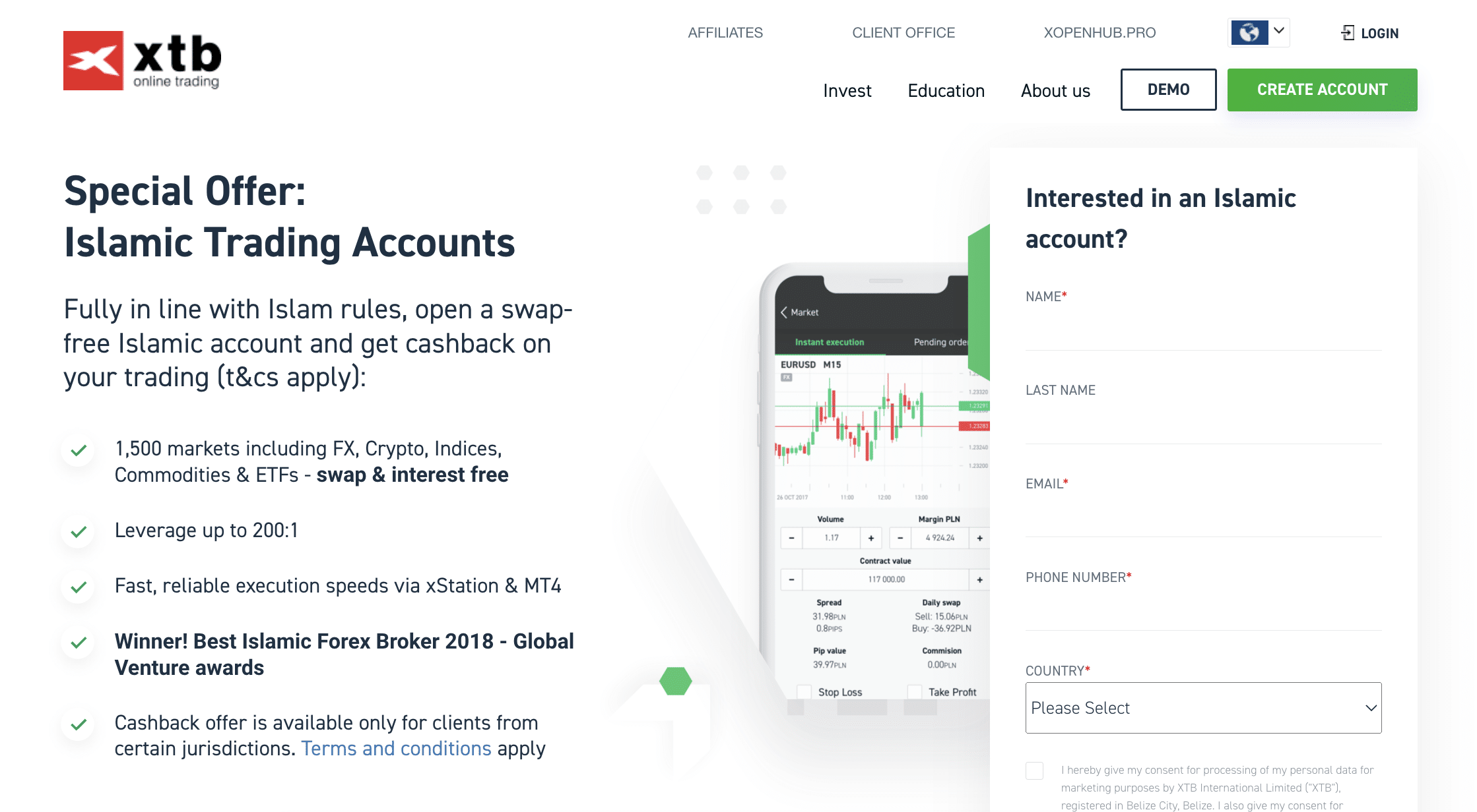 XTB Islamic Trading Accounts