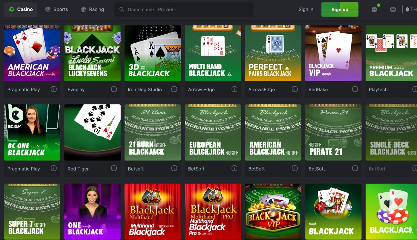 BC.Game blackjack games