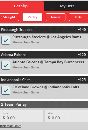 Betslip at BetOnline.