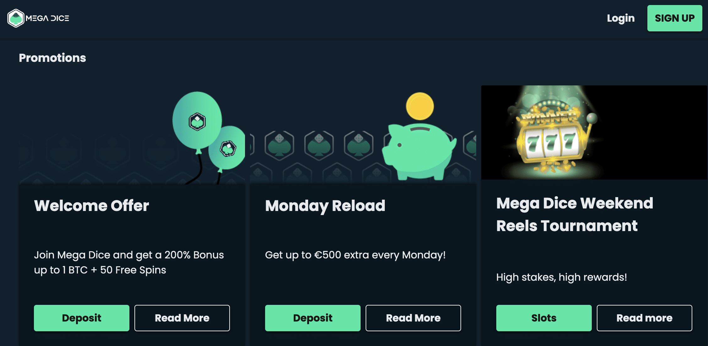 Mega Dice bonuses 