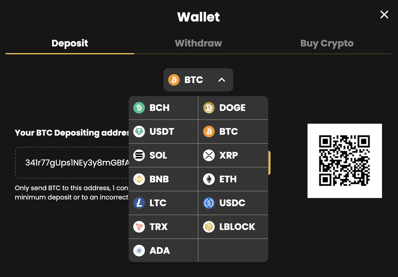 Lucky Block withdrawals 