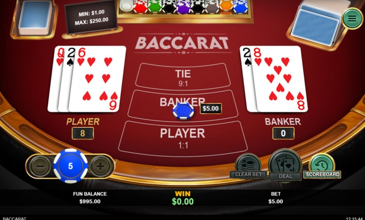 Baccarat game