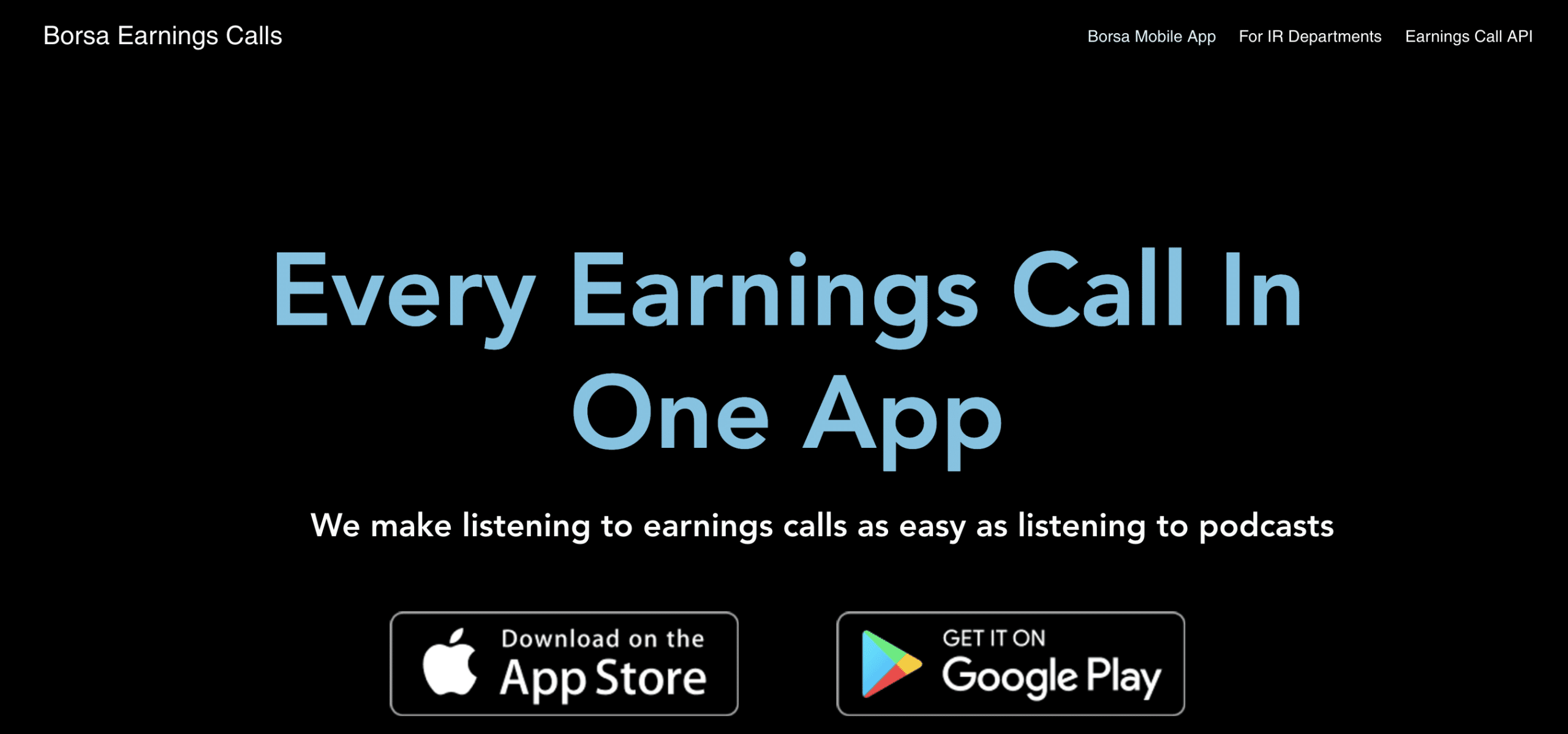 Borsa earnings calls