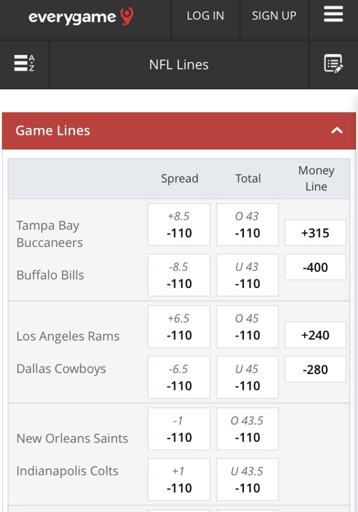 Everygame TX app