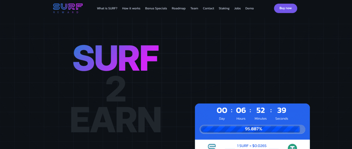 Surf Reward crypto presale