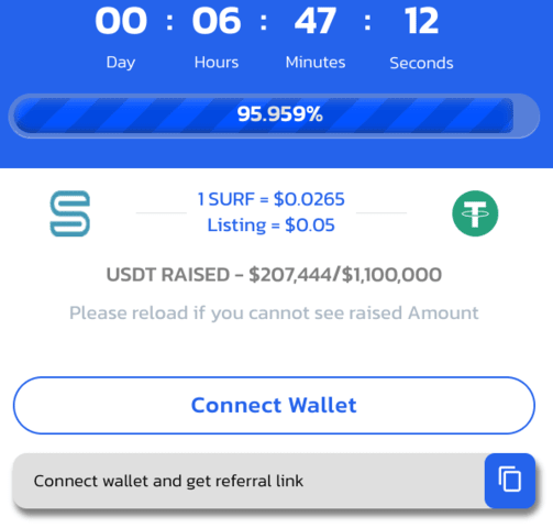 Surf Reward crypto presale