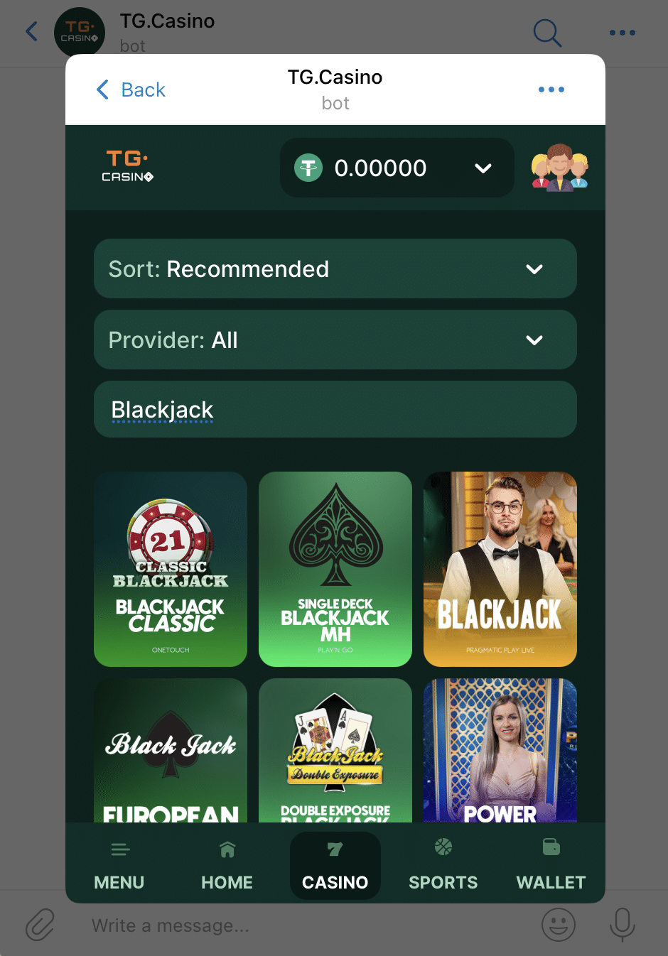 TG.casino blackjack games 