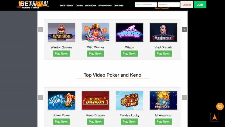 BetNow Betsoft Casino