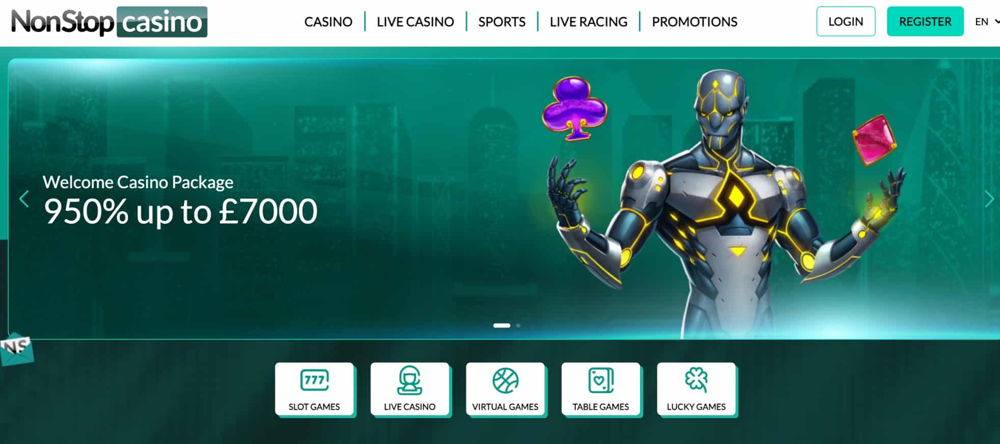 NonStopCasino welcome package