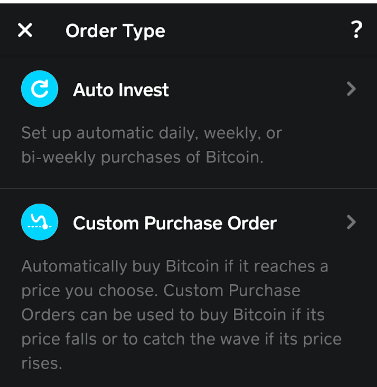 cash app buy bitcoin select auto invest