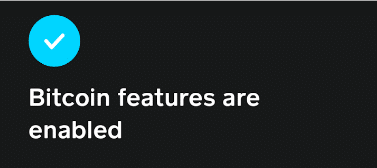 cash app bitcoin features enabled