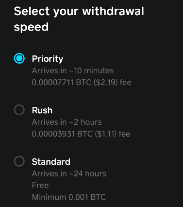 cash app bitcoin withdrawal speed
