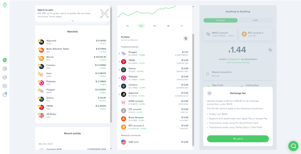 best coinbase alternatives: Uphold overview