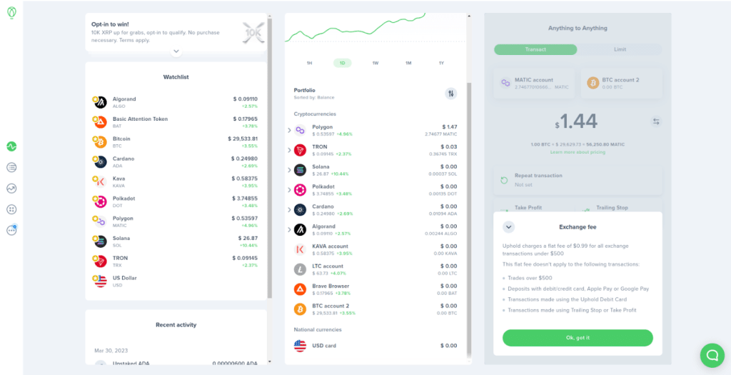 best coinbase alternatives: Uphold overview