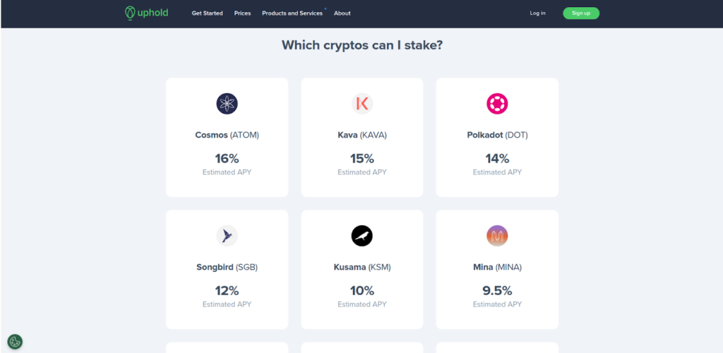 uphold staking