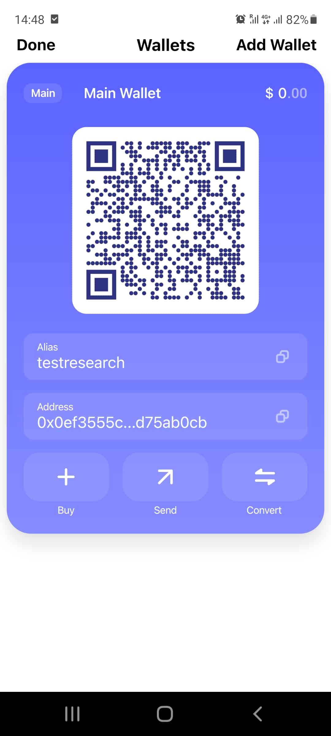 Best Wallet receive crypto 