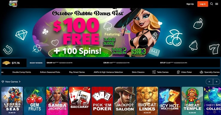 Sloto Cash $10 Minimum Deposit Casino