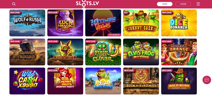 Slots.LV Casino website