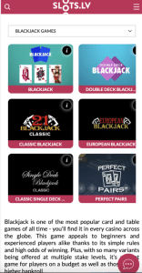 Slots.LV blackjack app
