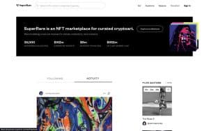 SuperRare Home page